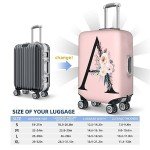 Cute Pink Suitcase Protector Cover with Boho Design
