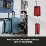 Scarlet Red 28-Inch Lightweight Hardshell Spinner Luggage