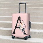 Cute Pink Suitcase Protector Cover with Boho Design