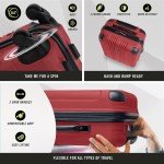 Scarlet Red 28-Inch Lightweight Hardshell Spinner Luggage