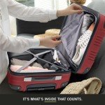 Scarlet Red 28-Inch Lightweight Hardshell Spinner Luggage