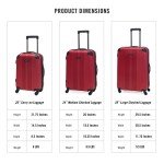 Scarlet Red 28-Inch Lightweight Hardshell Spinner Luggage