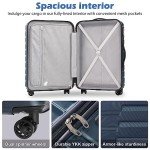 COOLIFE TSA Approved Expandable 3-Piece Luggage Set