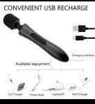 Cordless Handheld Massager Vibrating Wand 8 Speed Wireless 20 Frequency’s White