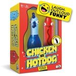 Chicken vs Hotdog: The Ultimate Challenge Party Game for Flipping-Fun Families, Fun Board Game for Game Nights