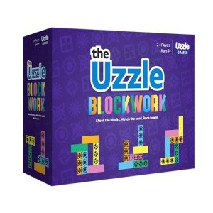 Blockwork by Uzzle Games - Fast-Paced Family Board Games - Multiple Difficulty Levels - Enjoyable and Challenging Puzzle Games – 2 to 4 Players – A Complete Family Night Fun Package - For Ages 4+