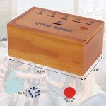 Coin Drop Set, Pennies Dice Games for Kids and Adults, Wooden Tabletop Board Gam