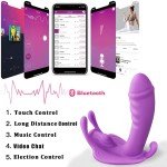 Vibrating Panties Butterfly Massager Wireless APP Control Waterproof for Women