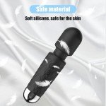 Portable Wireless Massager, Waterproof Rechargeable Body Massager, Fatigue Relieving Muscle Massager with Multiple Modes and Speed Adjustment Inky Black