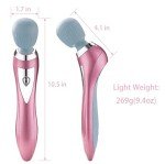 Asopal Personal Handheld Vibrating Massager-Cordless Full Body Massager, Electric Massager for Face Neck Back Shoulder Waist Leg Feet, Portable 5 Mode Vibration Massager for Women Men