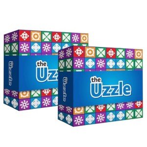 The Uzzle 3.0 by Uzzle Games - 2-8 Players Board Game Bundle, Family Board Games for Children & Adults, Block Puzzle Games for Ages 4+ (2 Pack)