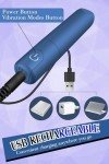 LDENUXI Strong Shock B.Ullet Rod Toys Travel Mini Size Waterproof B.Ullet Massage USB Rod Portable Soft Toys for Women Pleasure,10 Modes Handheld Personal B.Ullet Tool (Blue)