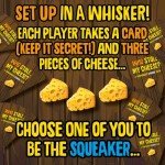 WHO STOLE MY CHEESE? New for 2025! Think 'Traitors' for kids! A party board game for BIG EARED detectives 4-8 player, ages 5 to adult - Are you an innocent mouse? or PINKY the cheese snatching thief?