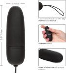 Silicone Remote Bullet Vibrator, Waterproof 12-Functions Silicone Massager with 
