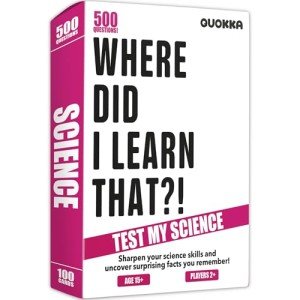Quokka Trivia Card Game with 500 Questions in Science – Trivia Games for Adults, Teens, and Families – Trivia Cards with Answers – Great Board Games Trivia for Family Party and Game Night