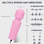 Upgraded Back Muscle Massager - Multiple speeds and Modes Available - Mini Size fits Back of arms (Peach Pink)...