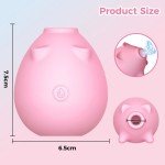 Waterproof-Rose-Vibrator-Clit-Nipple-Sucker-Women-Massager-Toy-use Lubricant US