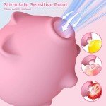 Waterproof-Rose-Vibrator-Clit-Nipple-Sucker-Women-Massager-Toy-use Lubricant US