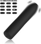 Women Mini powerful Bullet Shape 10 Speed Vibrating Remote Massage Rechargeable