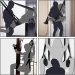 Leather Hanging Door Swing Bondage Leg Spreader Restraints Adult BDSM Sex Toy