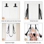 Leather Hanging Door Swing Bondage Leg Spreader Restraints Adult BDSM Sex Toy