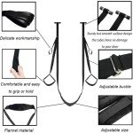 Leather Hanging Door Swing Bondage Leg Spreader Restraints Adult BDSM Sex Toy