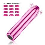 Waterproof 10 Modes Quiet Powerful Handheld Electric Bullet Tool，Bullet Massage Rod Travel Portable Silicone Massage Ball for Women RG12039
