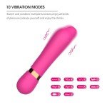 Powerful Quiet 10 Modes Massage Stick for Relaxion Pleasure，Waterproof Rechargble Handheld Electric Travel Pocket Portable Massage WFA11181