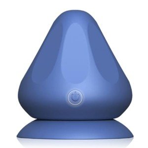 Suction Cup Cordless Personal Massager Mountable Self Massage Tool, Handheld Powerful 8 Vibrations Massage Tool for Hand, Neck, Shoulder Back Massager Body Relief (Blue)