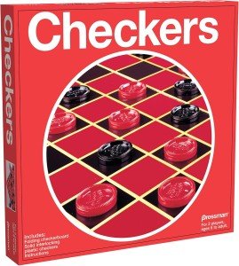 Pressman Checkers -- Classic Game with Folding Board and Interlocking Checkers ,