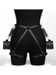 Leather BDSM Kit Handcuffs Sex Toys Games Couples Body Harness Cuffs Bondage