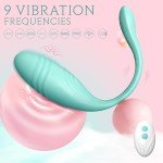 Thrusting Egg Vibrator, Mute Remote Control Vibrator with 9 Thrusting & Vibratin