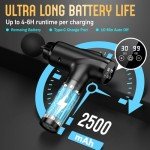 OLsky Massage Gun Deep Tissue, Handheld Electric Muscle Massager, High Intensity Percussion Massage Device for Pain Relief with 9 Attachments & 30 Speed(Black)