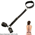 Van Der Linn Back Restraint With Cuffs BDSM Bondage Women’s Faux Leather Sex Toy