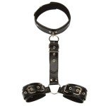 Van Der Linn Back Restraint With Cuffs BDSM Bondage Women’s Faux Leather Sex Toy