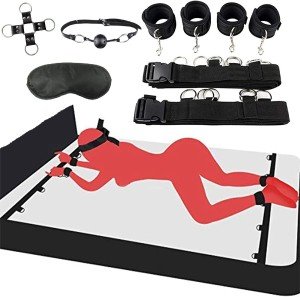 Bed Restraint BDSM Mattress Bondage Sex Toys Wrist Ankle Straps Handcuffs UK