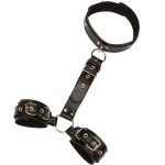 Van Der Linn Back Restraint With Cuffs BDSM Bondage Women’s Faux Leather Sex Toy