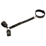 Van Der Linn Back Restraint With Cuffs BDSM Bondage Women’s Faux Leather Sex Toy