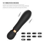 Powerful Quiet 10 Modes Massage Stick for Relaxion Pleasure，Waterproof Rechargble Handheld Electric Travel Pocket Portable Massage BFE25122