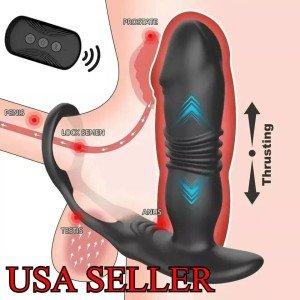 Remote Powerful Flapping Prostate Massager Dual Motor Male Waterproof Vibrator