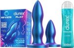 Durex Anal Plug Set and  Tingling Lube, 100ml, Water Based