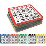 100-Pack Mixed Bingo Cards Set for Bingo Game/Thick Paper Bingo Cardboard Sheets