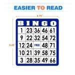 100-Pack Mixed Bingo Cards Set for Bingo Game/Thick Paper Bingo Cardboard Sheets