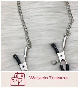Nipple Clamps Chain Adult Sex Toy Fetish Adjustable Clamps Erotic Kink BDSM Fun