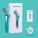 Asopal Handheld Personal Massager, Personal Tension Relief, Portable Rechargeable Body Massager, Cordless Wand Massager for Women, Men Full Body Relax, Back Massager Hand Held
