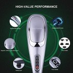 MEGAWISE Massager Handheld Deep Tissue Neck Back Massager for Shoulders, Waist, Legs, 3600 RPM Powerful Motor Electric Neck Massager with 5 Nodes & 5 Speeds, Robust Design