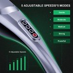 MEGAWISE Massager Handheld Deep Tissue Neck Back Massager for Shoulders, Waist, Legs, 3600 RPM Powerful Motor Electric Neck Massager with 5 Nodes & 5 Speeds, Robust Design
