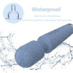 Destary Handheld Personal Powerful Portable 8 Speeds 20 Vibration Models Electric Mini Cordless Massager for Muscle Back Leg Waist Shoulder Neck HIPS Tummy Body Relaxtion - Grayblue