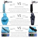 Destary Handheld Personal Powerful Portable 8 Speeds 20 Vibration Models Electric Mini Cordless Massager for Muscle Back Leg Waist Shoulder Neck HIPS Tummy Body Relaxtion - Grayblue