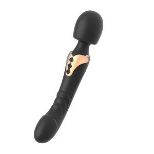 Double Delight Wand Massager, Personal Massager with Powerful Vibration - Black